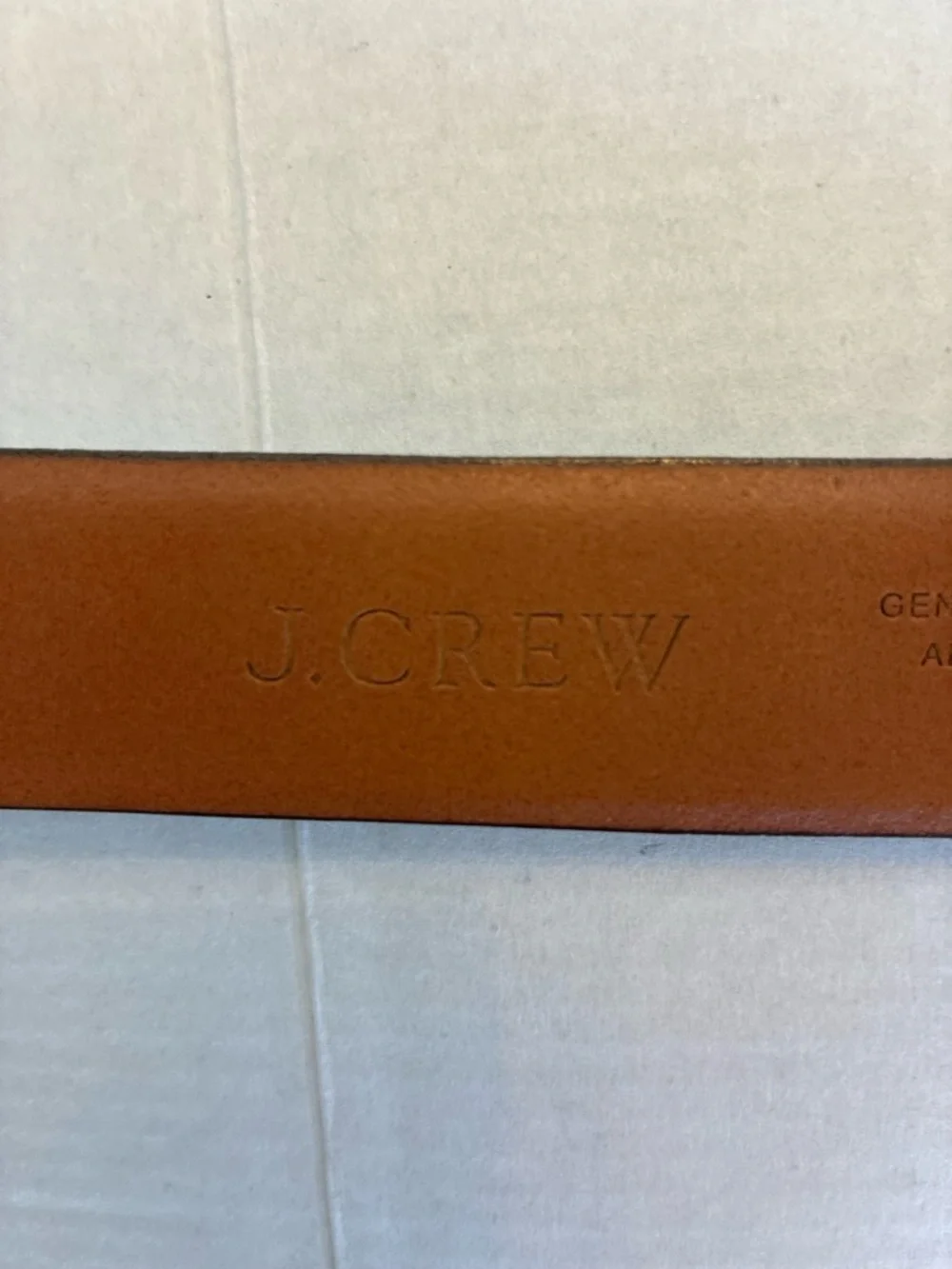 J. Crew Genuine Brown Leather Men’s Belt made in USA heritage preppy classic  40